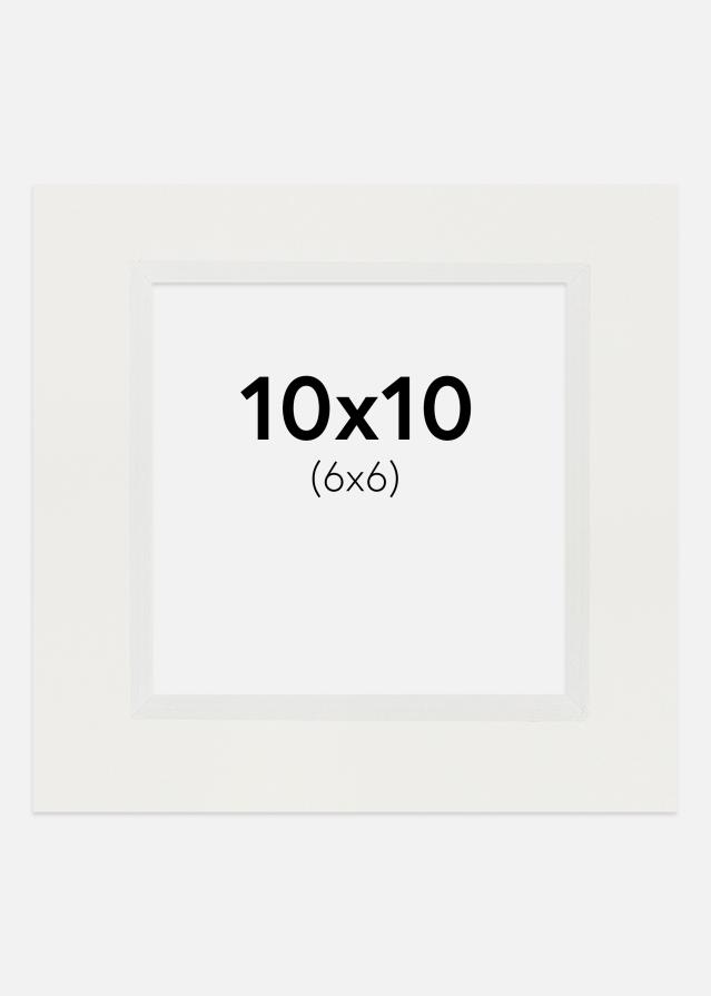 Paspartu Alb 3 mm Margine albă 10x10 cm (6x6)