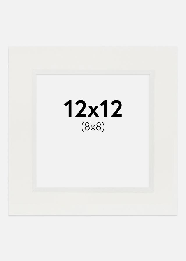 Paspartu Alb 3 mm Margine albă 12x12 cm (8x8)