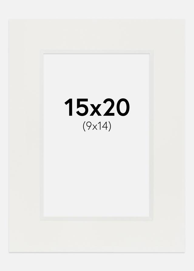 Paspartu Alb 3 mm Margine albă 15x20 cm (9x14)