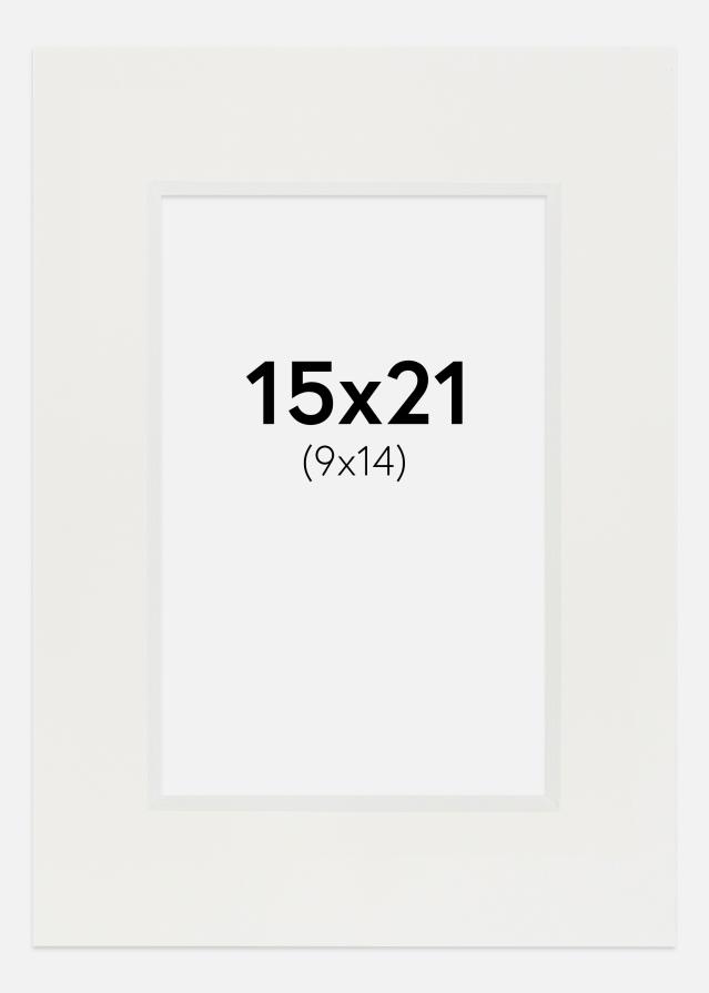 Paspartu Alb 3 mm Margine albă 15x21 cm (9x14)