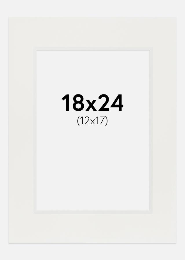 Paspartu Alb 3 mm Margine albă 18x24 cm (12x17)