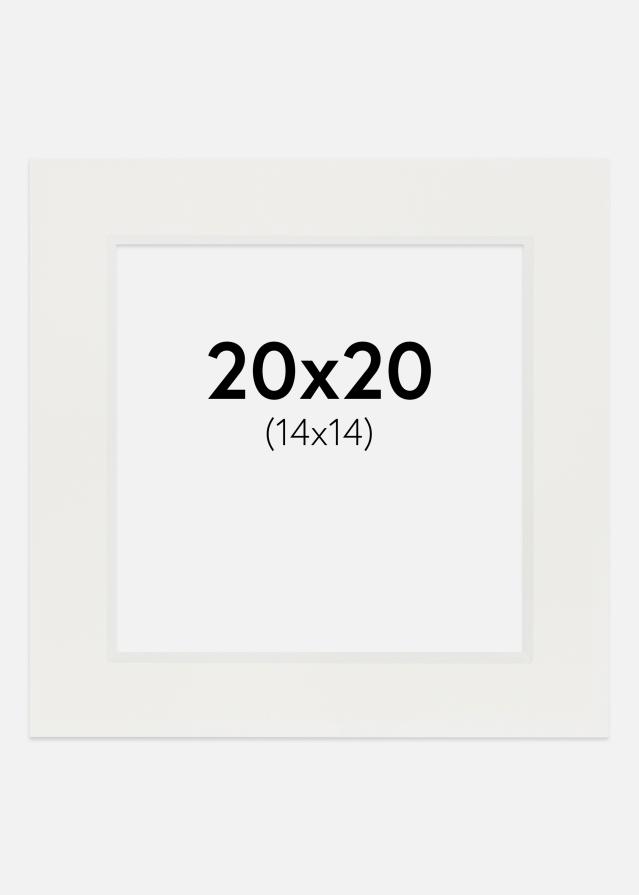 Paspartu Alb 3 mm Margine albă 20x20 cm (14x14)