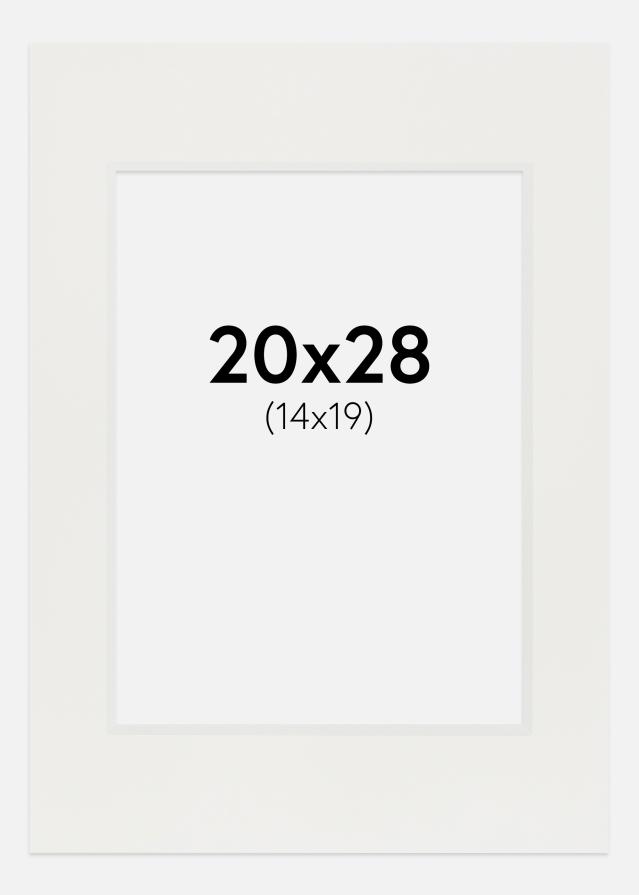 Paspartu Alb 3 mm Margine albă 20x28 cm (14x19)