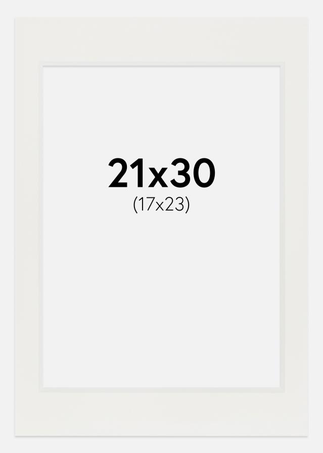 Paspartu Alb 3 mm Margine albă 21x30 cm (17x23)