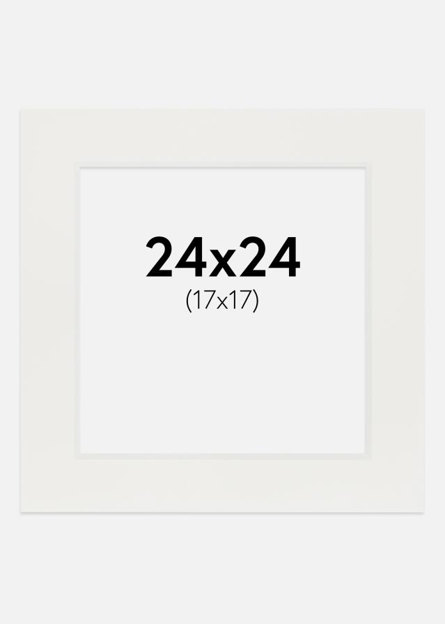 Paspartu Alb 3 mm Margine albă 24x24 cm (17x17)