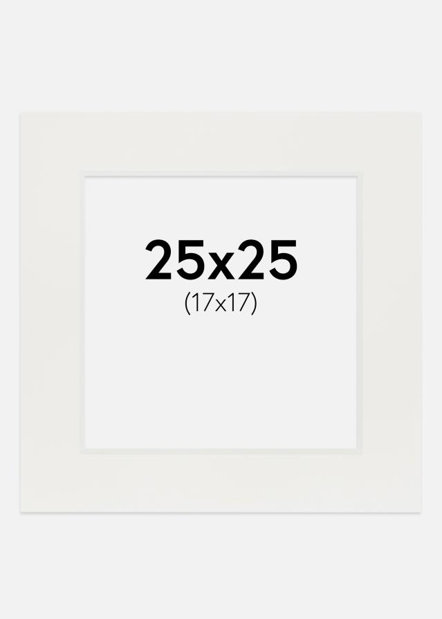 Paspartu Alb 3 mm Margine albă 25x25 cm (17x17)