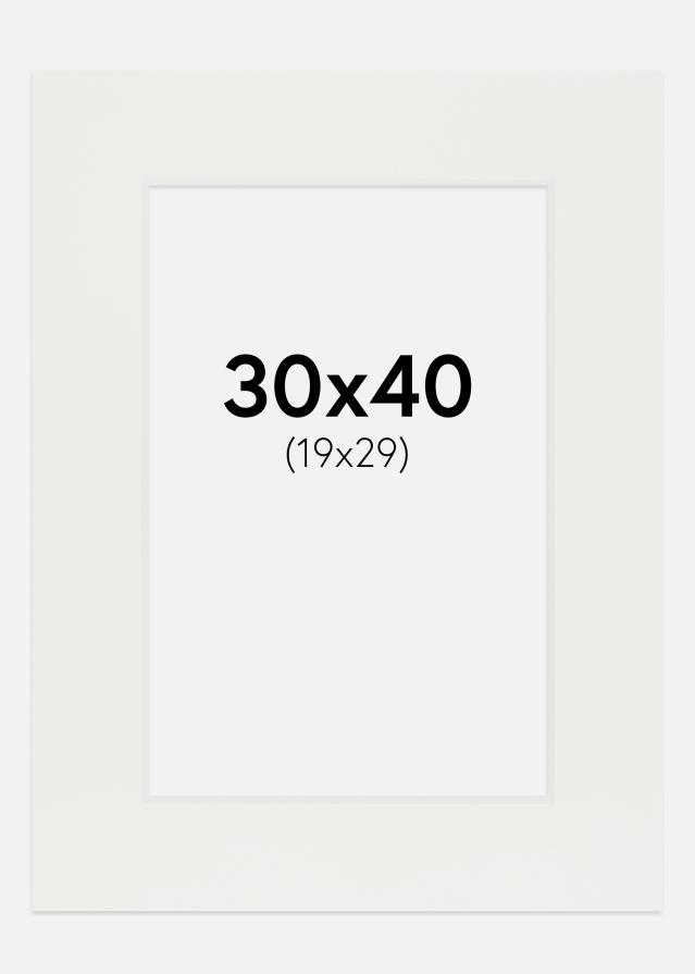 Paspartu Alb 3 mm Margine albă 30x40 cm (19x29)