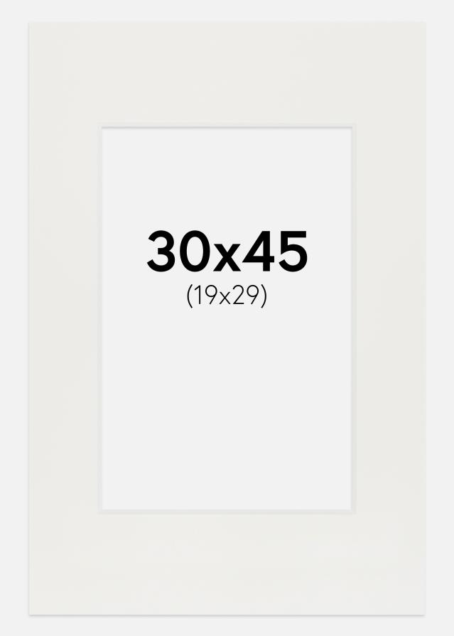 Paspartu Alb 3 mm Margine albă 30x45 cm (19x29)