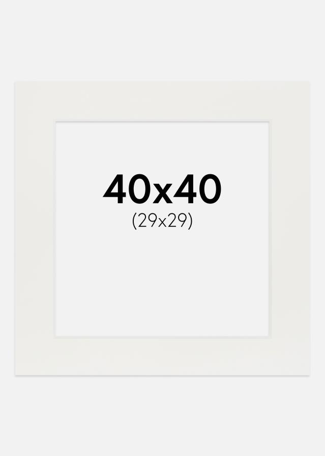 Paspartu Alb 3 mm Margine albă 40x40 cm (29x29)