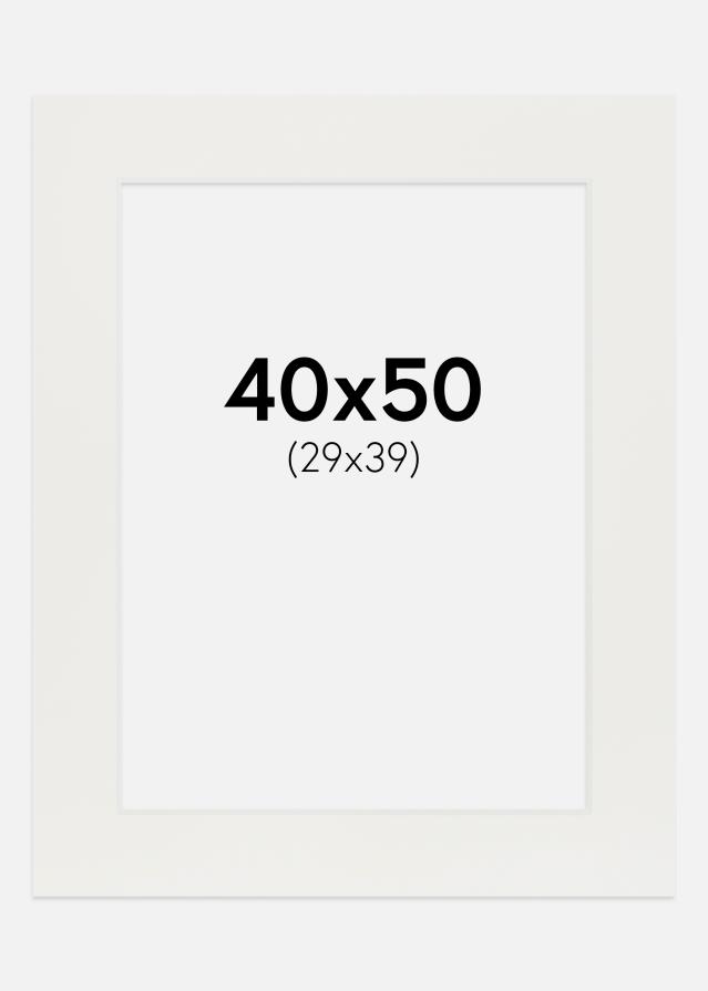 Paspartu Alb 3 mm Margine albă 40x50 cm (29x39)