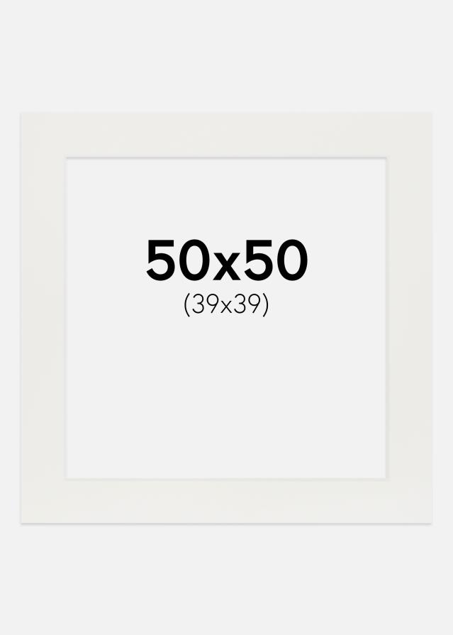 Paspartu Alb 3 mm Margine albă 50x50 cm (39x39)