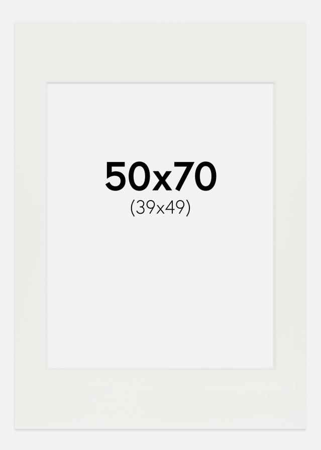 Paspartu Alb 3 mm Margine albă 50x70 cm (39x49)