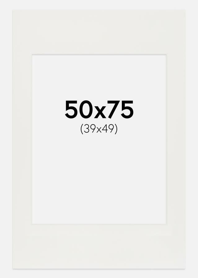 Paspartu Alb 3 mm Margine albă 50x75 cm (39x49)