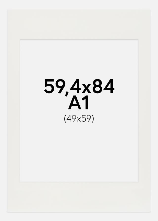 Paspartu Alb 3 mm Margine albă 59,4x84 cm (49x59)