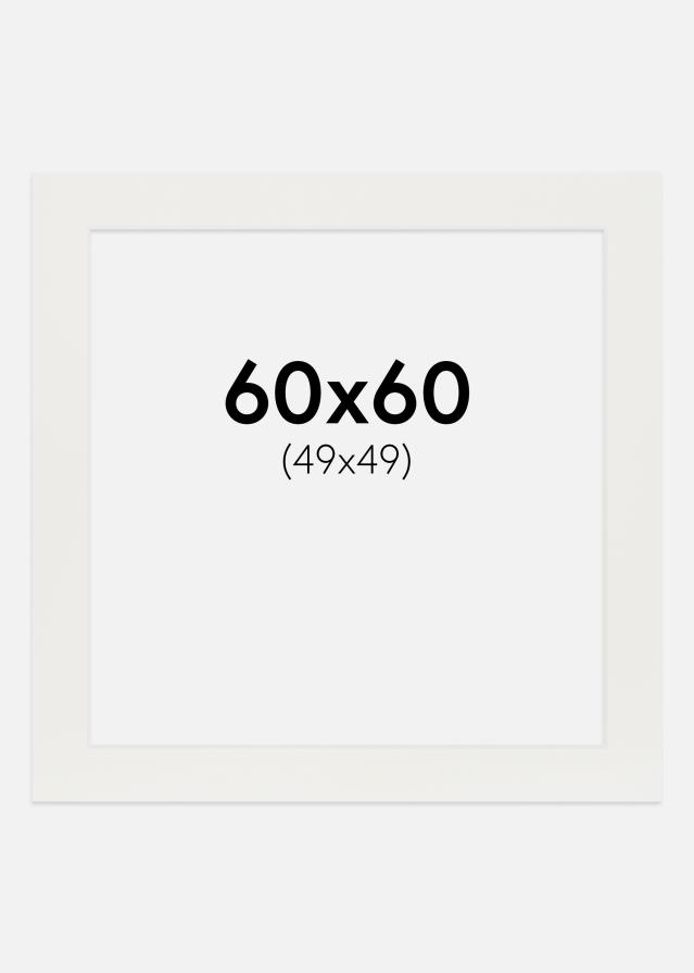 Paspartu Alb 3 mm Margine albă 60x60 cm (49x49)