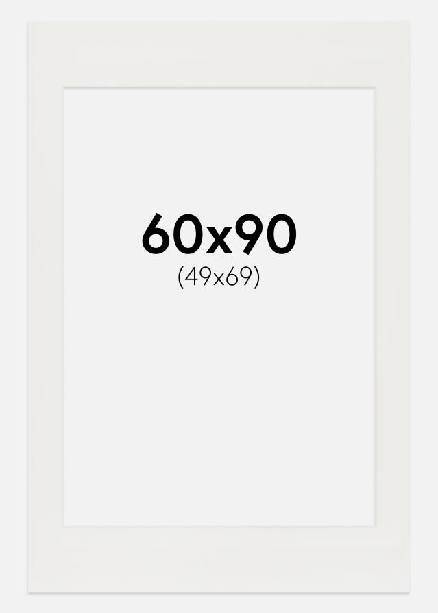 Paspartu Alb 3 mm Margine albă 60x90 cm (49x69)