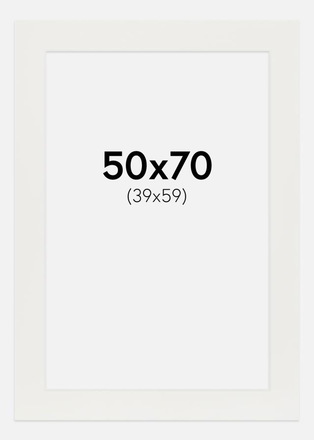 Paspartu Alb 3 mm Margine albă 50x70 cm (39x59)