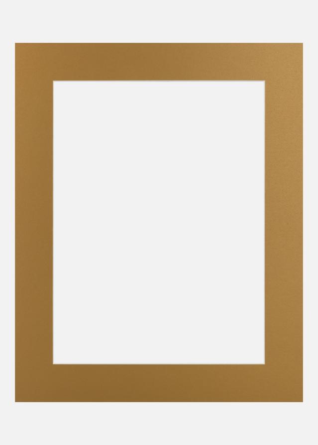 Passepartout Brushed Brass Metal (Miez Alb) 40x40 cm (29x29)