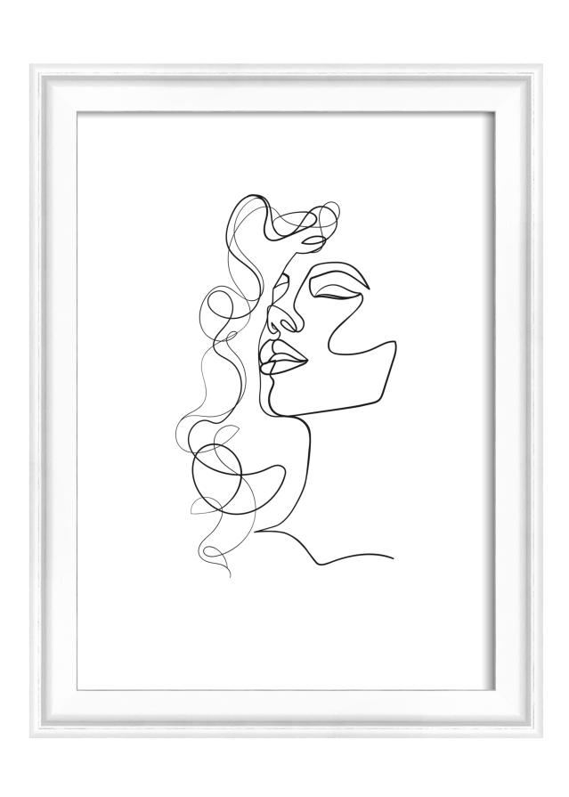 Ramă Silhouette Alb 13x18 cm