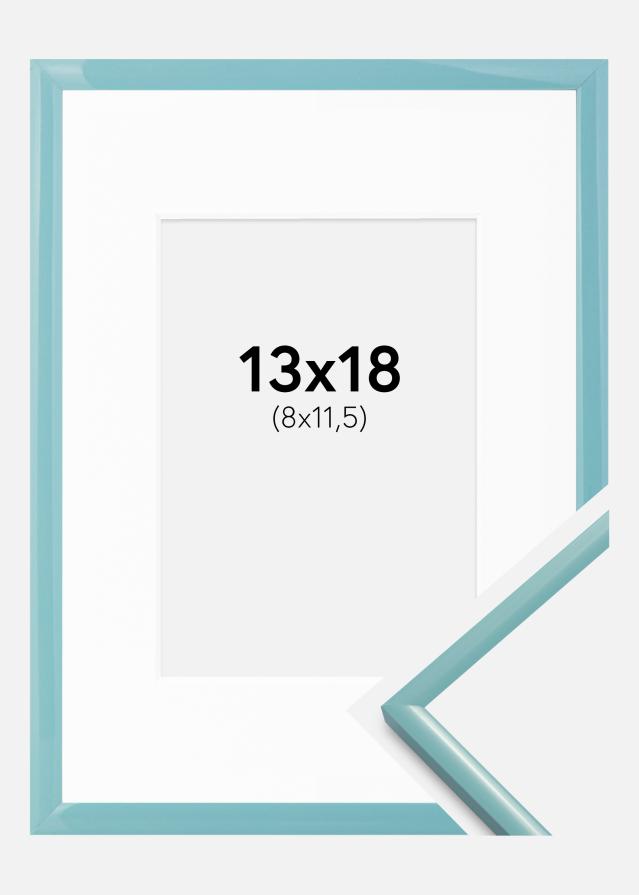 Ramă New Lifestyle Turcoaz 13x18 cm - Paspartuuri Alb 9x12 cm
