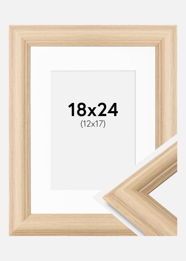 Ramă Västkusten Stejar 18x24 cm - Paspartu Alb 13x18 cm
