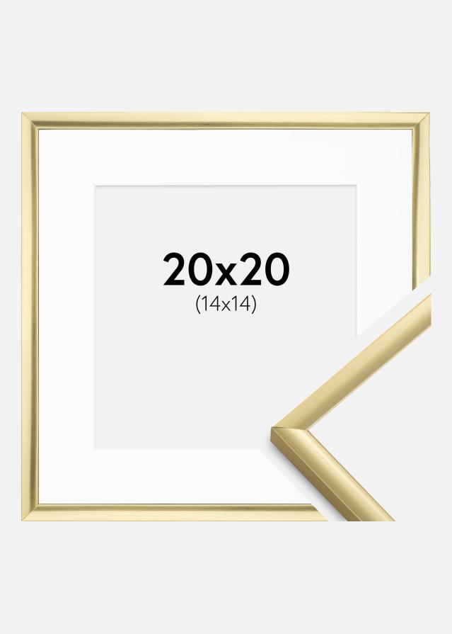 Ramă New Lifestyle Aur 20x20 cm - Paspartuuri Alb 15x15 cm