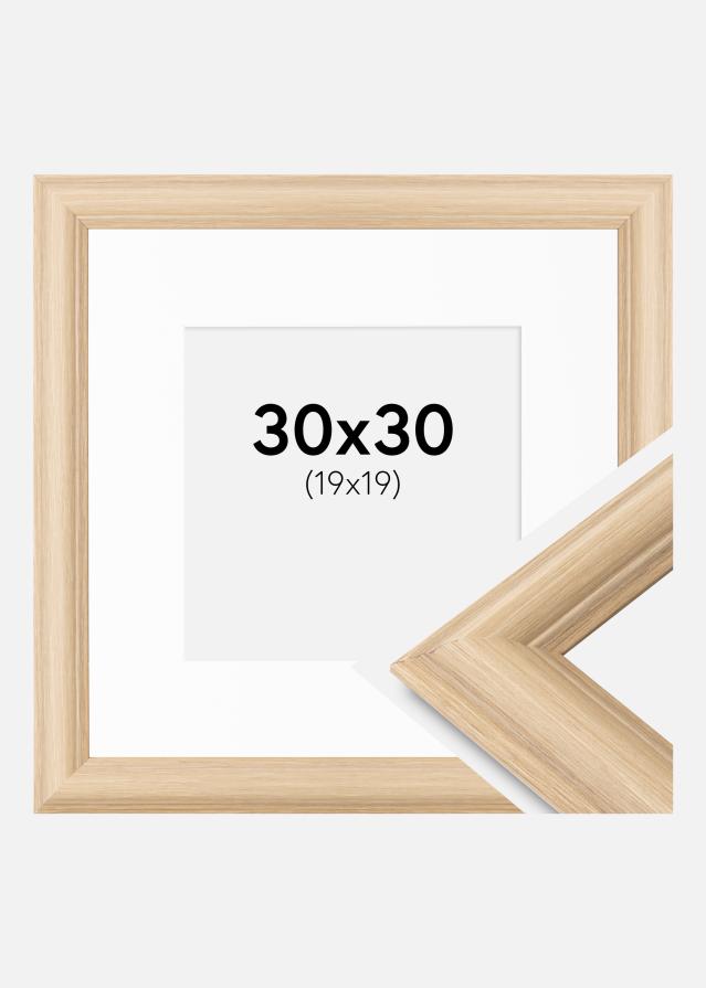 Ramă Västkusten Stejar 30x30 cm - Paspartu Alb 20x20 cm