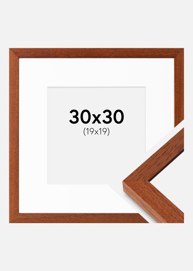 Ramă Hermes Cireașă 30x30 cm - Paspartuuri Alb 20x20 cm