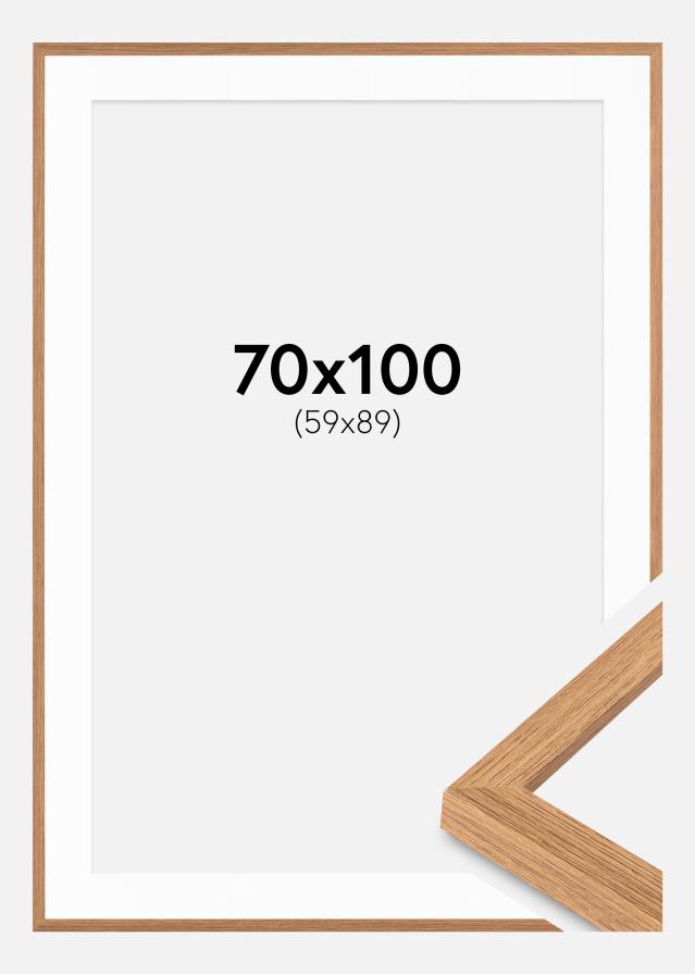 Ramă Modern Teak 70x100 cm - Paspartuuri Alb 60x90 cm