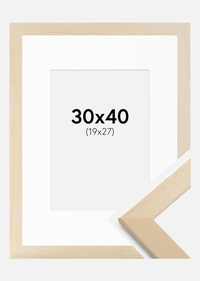 Ramă Trendline Natură 30x40 cm - Paspartuuri Alb 20x28 cm