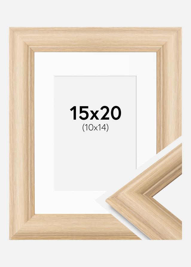 Ramă Västkusten Stejar 15x20 cm - Paspartu Alb 11x15 cm
