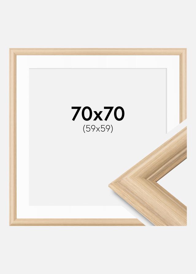 Ramă Västkusten Stejar 70x70 cm - Paspartu Alb 60x60 cm