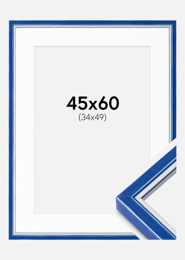 Ramă Diana Albastru 45x60 cm - Paspartuuri Alb 35x50 cm