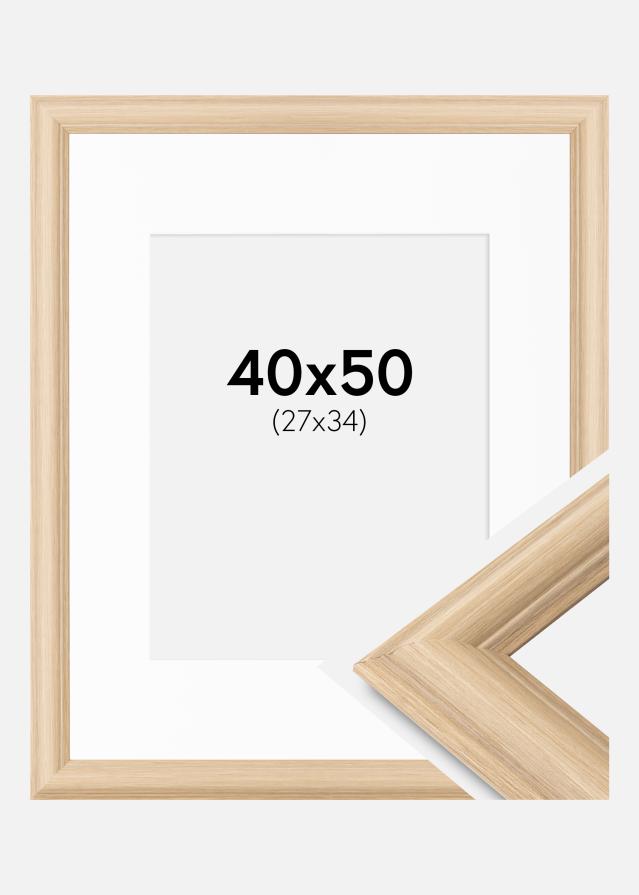 Ramă Västkusten Stejar 40x50 cm - Paspartu Alb 28x35 cm