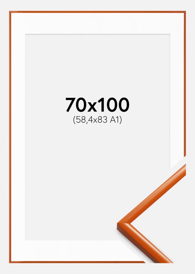 Ramă New Lifestyle Portocaliu 70x100 cm - Paspartu Alb 59,4x84 cm (A1)