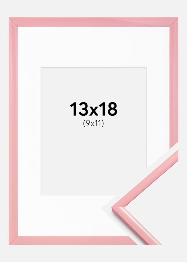 Ramă New Lifestyle Roz 13x18 cm - Paspartuuri Alb 10x12 cm