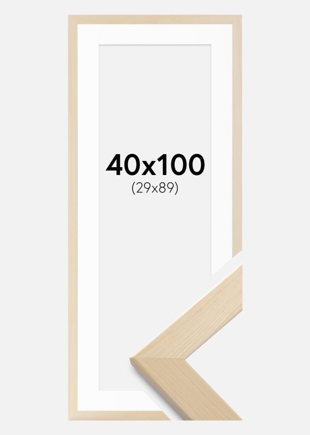 Ramă Trendline Natură 40x100 cm - Paspartuuri Alb 30x90 cm