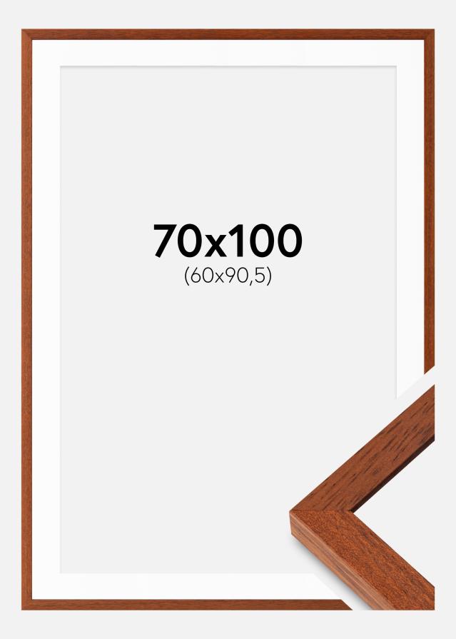 Ramă Hermes Cireașă 70x100 cm - Paspartuuri Alb 61x91,5 cm