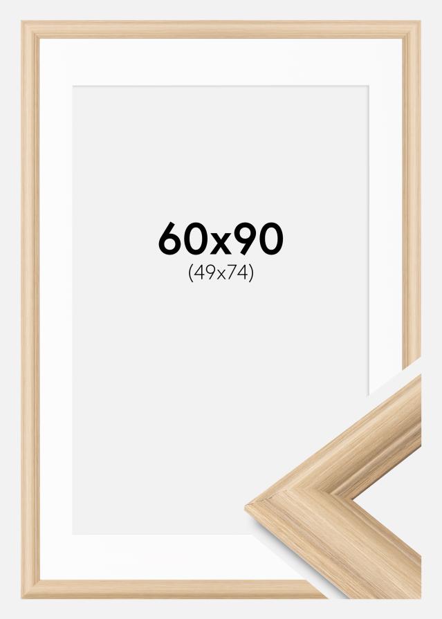 Ramă Västkusten Stejar 60x90 cm - Paspartu Alb 50x75 cm