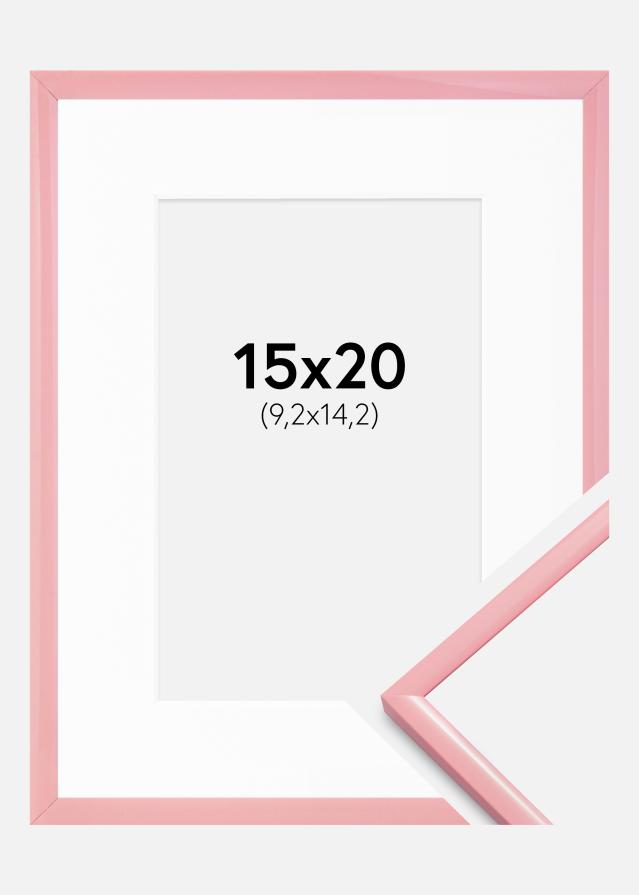 Ramă New Lifestyle Roz 15x20 cm - Paspartuuri Alb 4x6 inches
