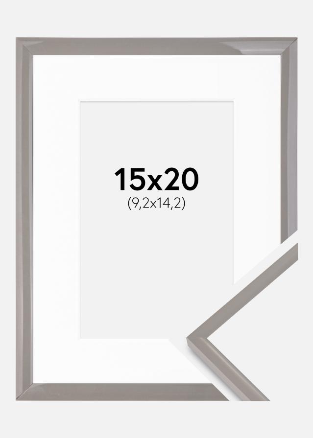 Ramă New Lifestyle Earth Gri 15x20 cm - Paspartuuri Alb 4x6 inch