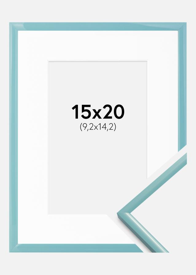 Ramă New Lifestyle Turcoaz 15x20 cm - Paspartuuri Alb 4x6 inches