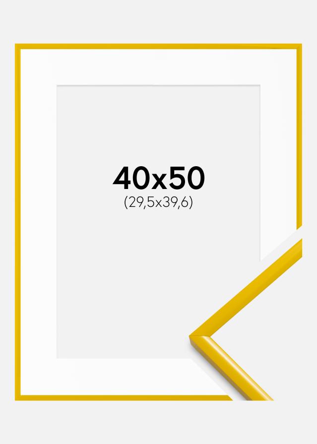 Ramă New Lifestyle Galben 40x50 cm - Paspartuuri Alb 12x16 inches