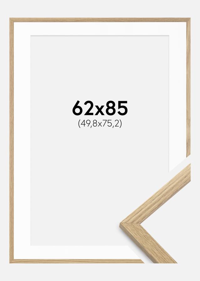 Ramă Trendy Stejar 62x85 cm - Paspartuuri Alb 20x30 inches