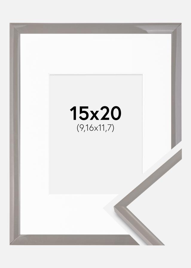 Ramă New Lifestyle Earth Gri 15x20 cm - Paspartuuri Alb 4x5 inch