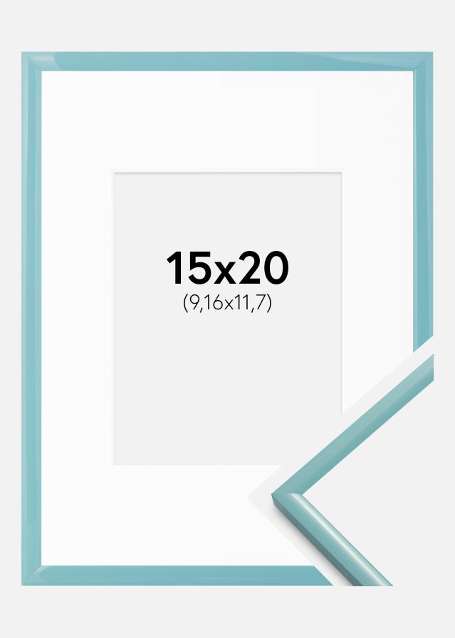 Ramă New Lifestyle Turcoaz 15x20 cm - Paspartuuri Alb 4x5 inches