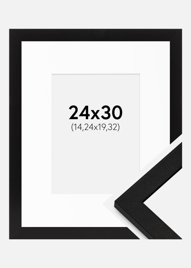 Ramă BGA Classic Negru 24x30 cm - Paspartuuri Alb 6x8 inches