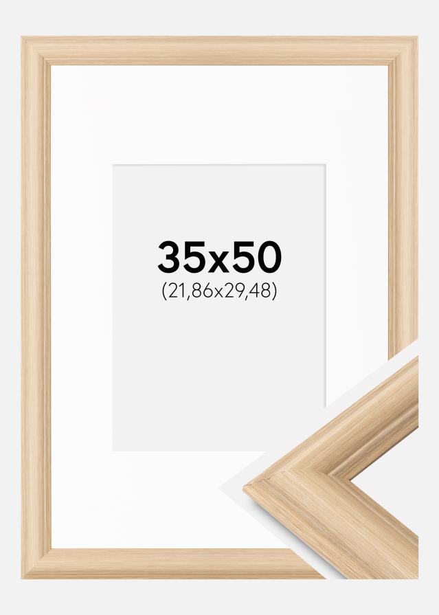 Ramă Västkusten Stejar 35x50 cm - Paspartu Alb 9x12 inches