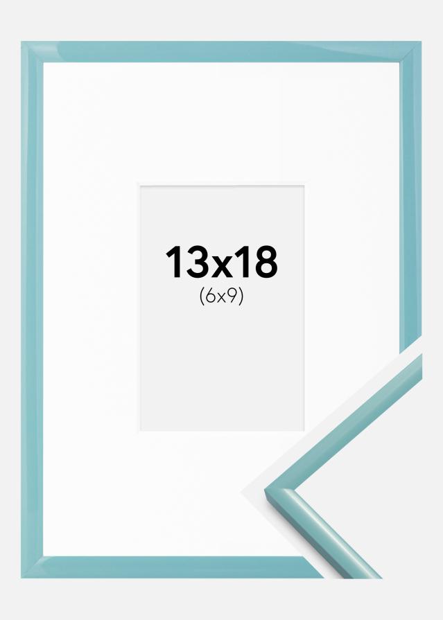 Ramă New Lifestyle Turcoaz 13x18 cm - Paspartuuri Alb 7x10 cm