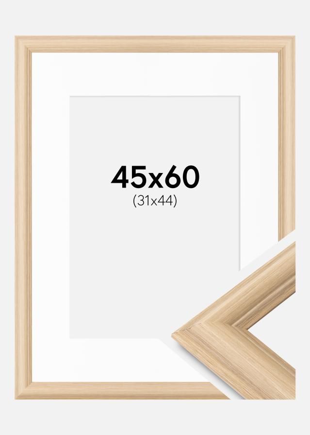 Ramă Västkusten Stejar 45x60 cm - Paspartu Alb 32x45 cm
